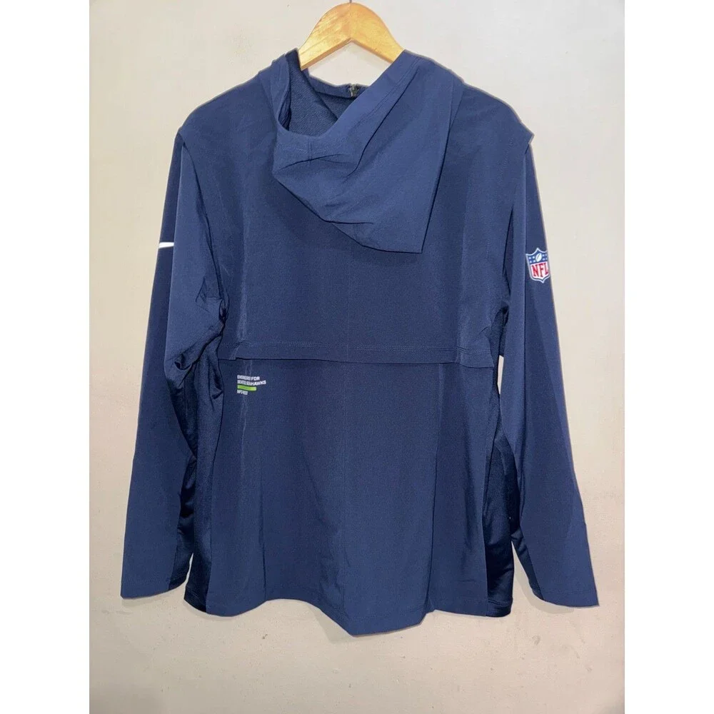 Men's XL Nike NFL Seattle Seahawks Team Issued PE Pregame 1/2 Zip Anorak Jacket